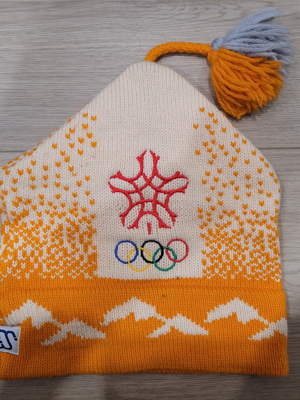 Vintage Olympic Handmade Beanie Calgary 1988